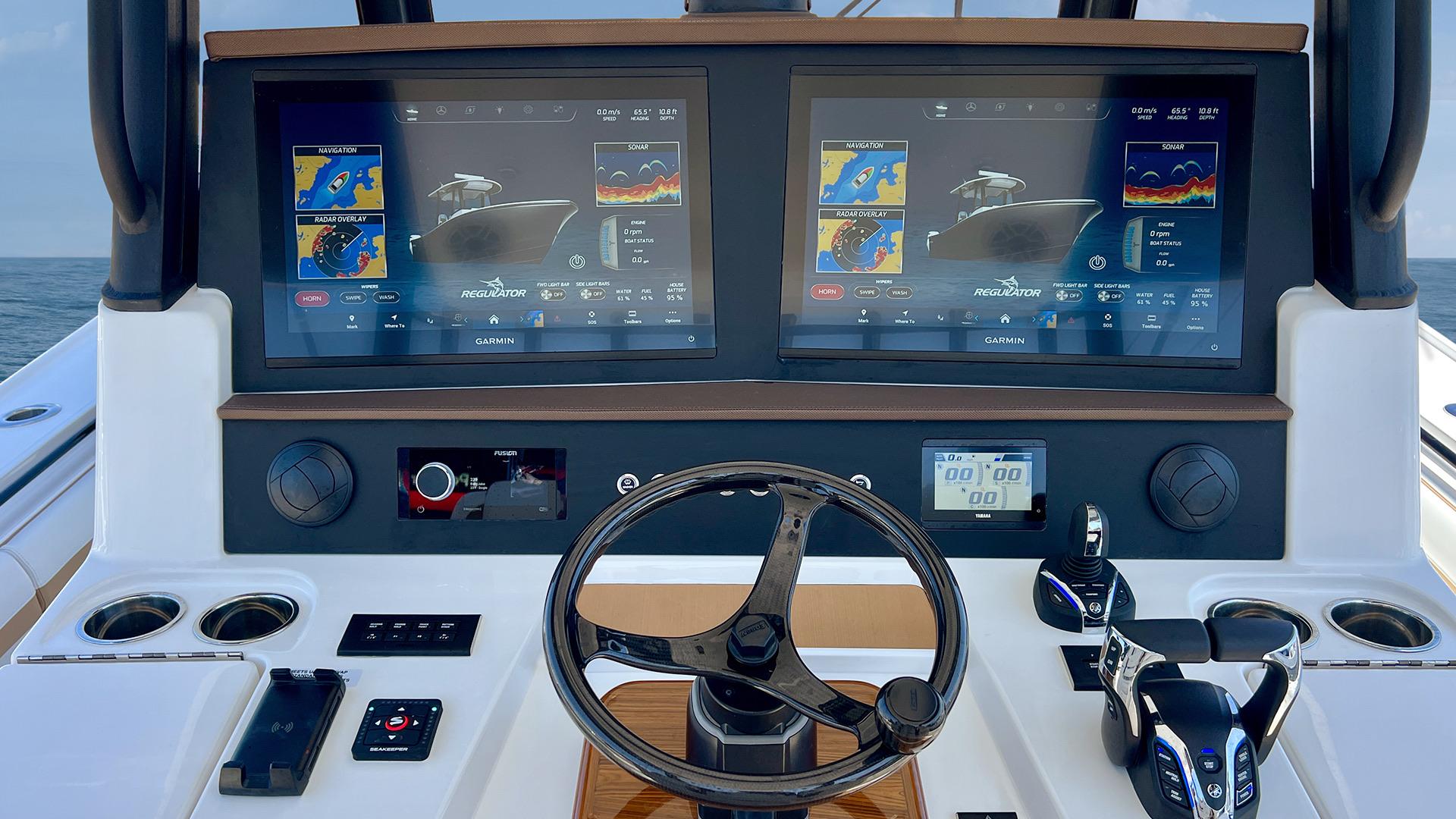 Garmin marine electronics helm display